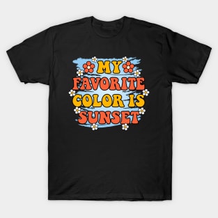 My Favorite Color Is Sunset Summer T-Shirt T-Shirt